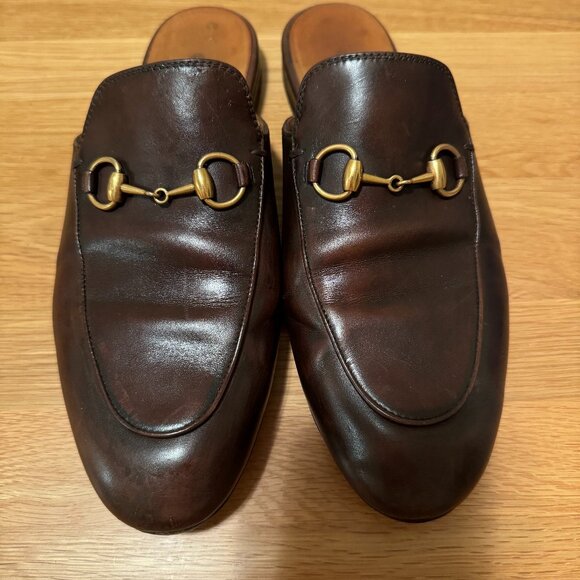 Gucci Princetown Mules, 7.5, Brown - Picture 1 of 5